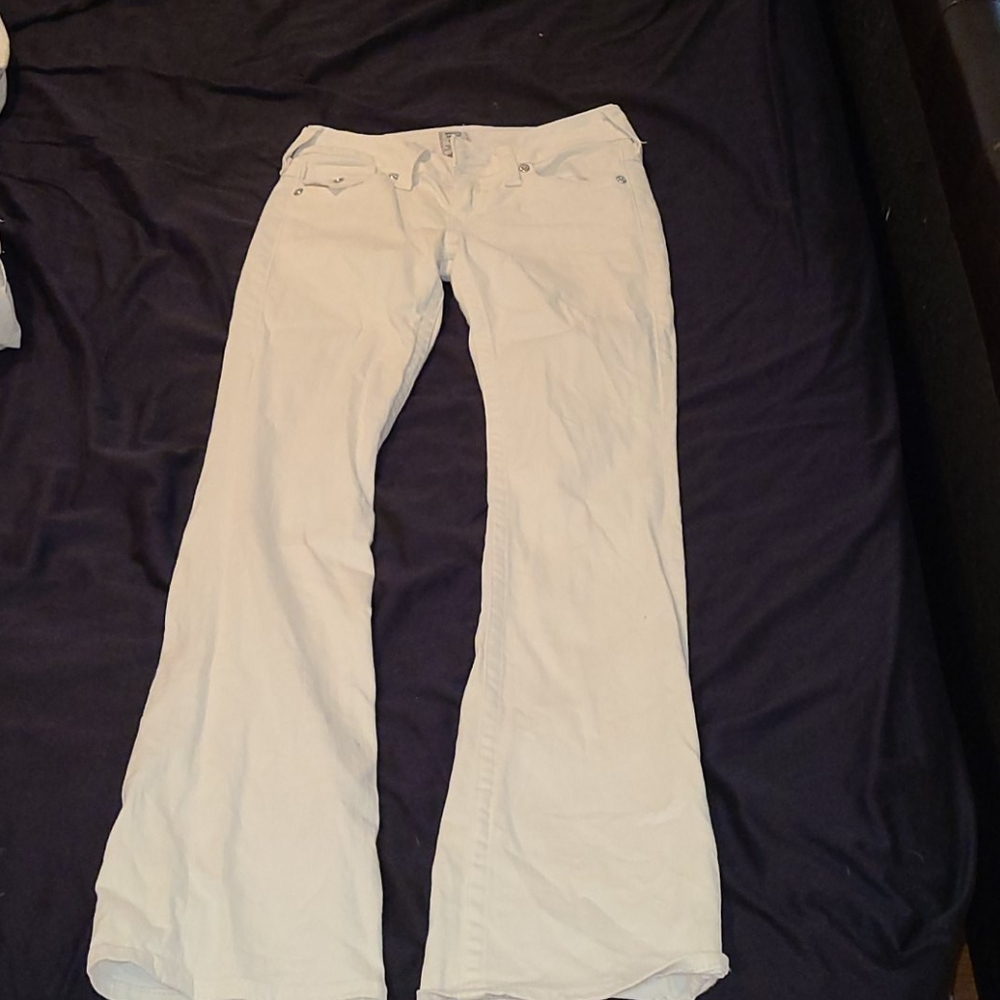 true religion white jeans sizec29 sparkle buttons